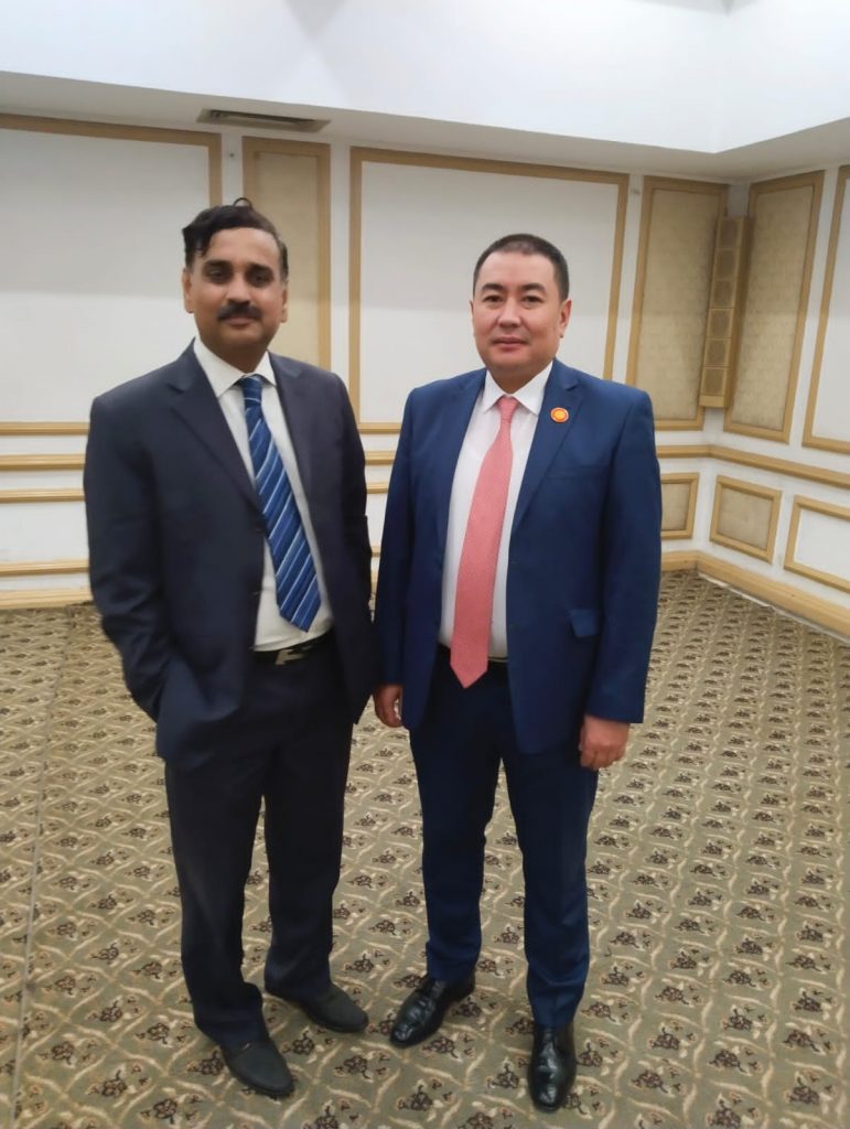 Prof Sohail with Kyrgyzstan Ambassador  Mr. Ulanbek Totuiaev