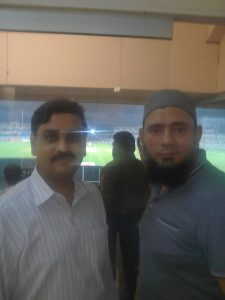 Prof Sohail with Former Test Cricketer & Bowling Coach Saqlain Mushtaq